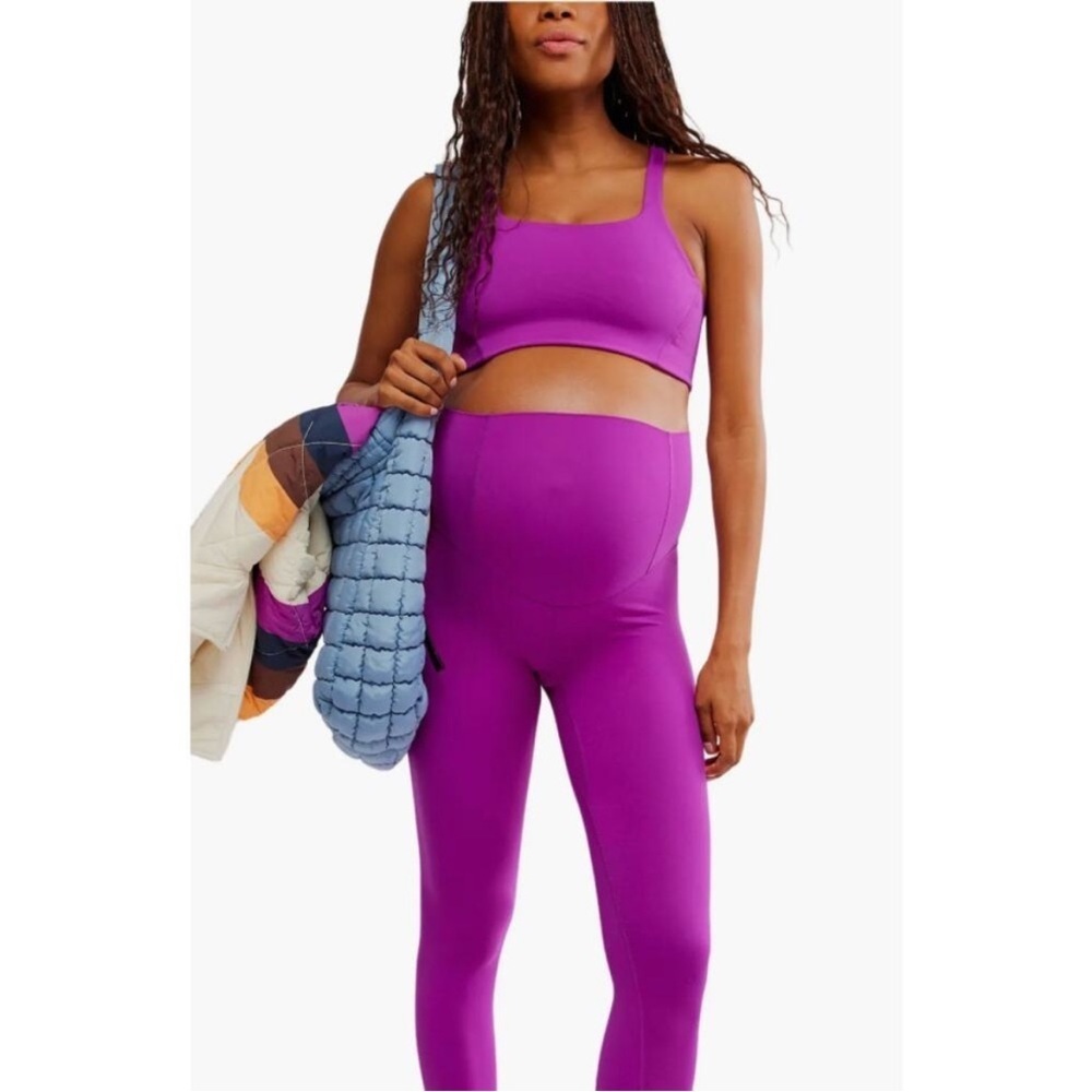 NWT Maternity Free People X Hatch Purple Never Better Sports Bra